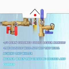 Xiny Tool 3/4-Inch IPS Isolator Tankless Water Heater Service Valve 0.75 Inch