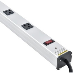 72″ 16 Outlet Aluminum Power Strip with 6-ft Cord ETL/cETL Listed