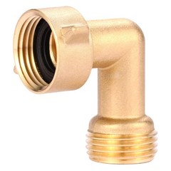 Sanpaint 2 Pack Garden Hose Elbow Connector 90 Degree, 3/4″ 3/4 inch, Brass