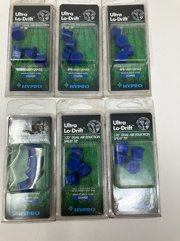 New Lot of 6 Hypro Ultra-Lo Drift Polymer Spray Tips, ULD120-03, 0.3 GPM @40 PSI