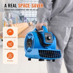 Floor Blower, 1360 RPM 600 CFM, Air Mover for Drying and Cooling