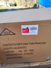 (5000 PK) TOUGH GUY 15″ x 10-1/8″ Quarter Folded Toilet Seat Cover. 2VEX5