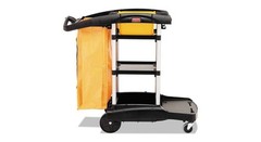 Rubbermaid RCP9T7200BK High-Capacity Cleaning Cart Black