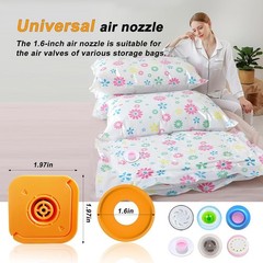 Portable Vacuum Storage Bag Pump, Travel Cordless Electric Rechargeable