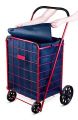 Handy Laundry Shopping Cart Liner, 18″ X 15″ X 24″, Square Bottom, Navy Blue