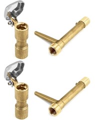 QWORK 2 Set 3/4-Inch Brass Quick Coupler Valves, Irrigation Tool 3/4 inch