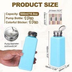 500ml/16.9oz Solvent Alcohol Dispenser for Acetone, Blue