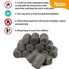 Steel Wool Pads 0000 15PCS – Steel Wool 0000 Roll Glass Wood Fabric Metal Extra