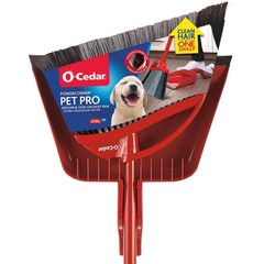 O-Cedar Pet Pro PowerCorner Broom, Broom With Step-on Dustpan