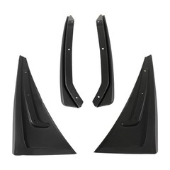 Front Rear Splash Guards XL Extended for Camaro SS LT RS 2016-2024 Matte Black