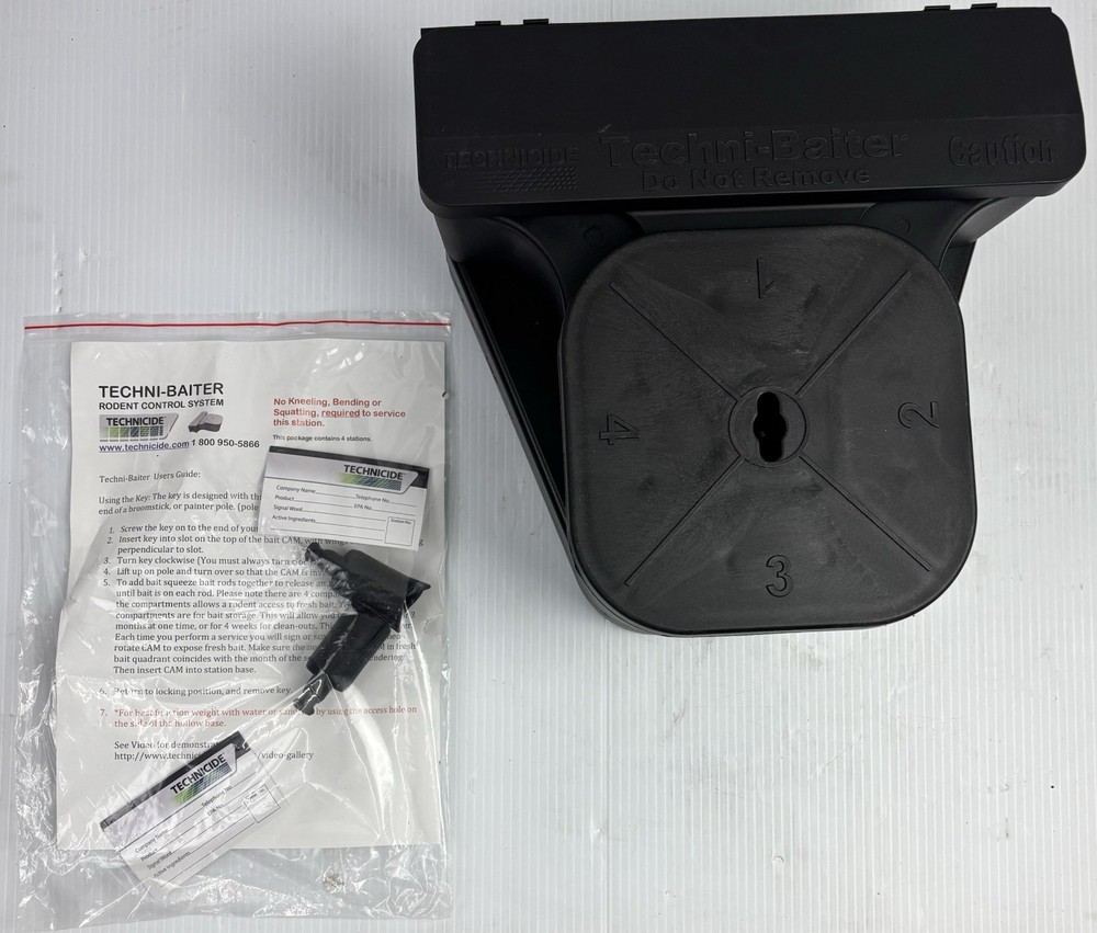 Four (4) Techni-Baiter Traps Rodent Control System
