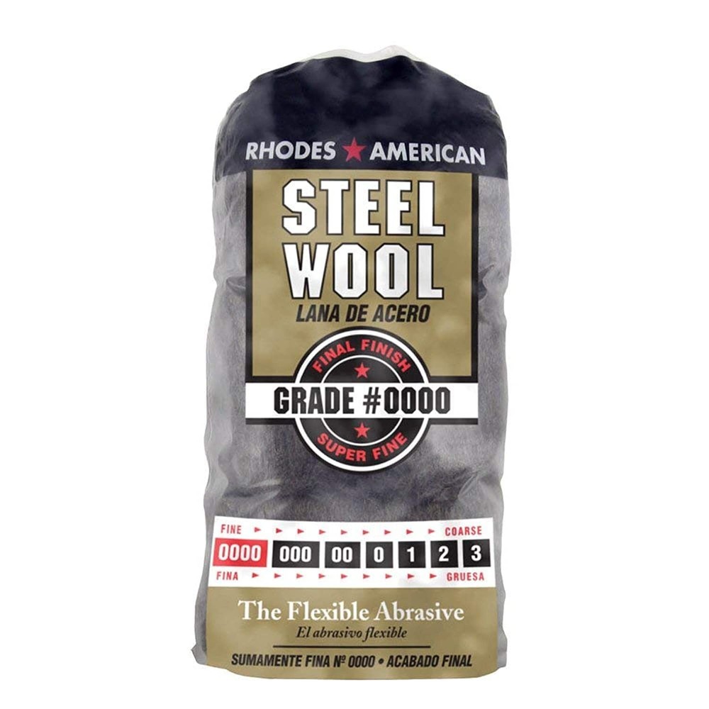 TV713206 Steel Wool, 12 Pad, Grade #0000, Rhodes American, Final Finish