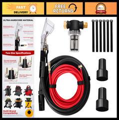Carpet & Upholstery Cleaning Extractor Kit – Hose, Wand & Adapter for Home & Aut