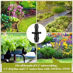 100 Pcs Drip Irrigation Fittings Barbed Connectors Barb Adapter Coupling…