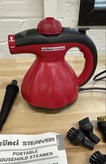 Scunci Steamer SS-1000 Portable Handheld Household Steam Cleaner Red with Bag