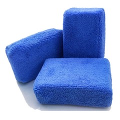 4Pc Blue Microfiber Applicator Sponge Pads for Polishing Cleaning Wax Car Detail
