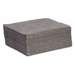 Spilltech Gpd100s Sorbent Pad, 12 Gal, 15 In X 19 In, Universal, Gray,