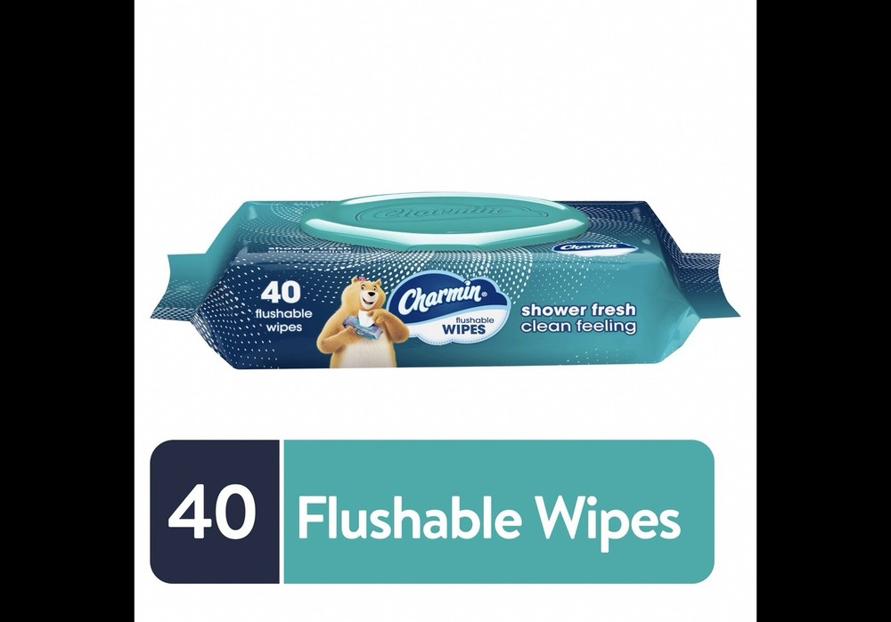 Charmin Flushable Wipes 2 Pack 40 Sheets Portable Cleaning Wipes TOTAL 80 SHEETS
