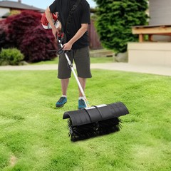 52cc Gas Power Handheld Sweeper Broom W/ Blower Driveway Turf Grass Snow Clean