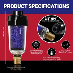 LEMATEC Compressed Air Dryer with Desiccant Filter 30-1/2 x 54-1/4 inches