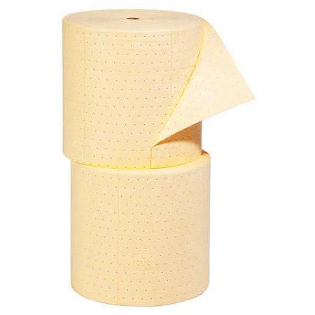 Pig Mat625 Sorbent Roll, 40 Gal, 15 In X 150 Ft, Universal, Yellow,