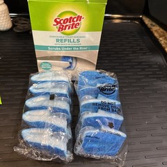 Scotch-Brite 558RF Disposable Toilet Scrubber Refill – Blue/White (10/Pack) New