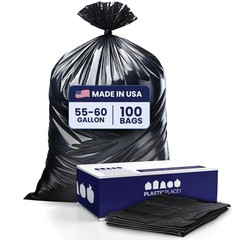 Plasticplace 55-60 Gallon Trash Bags 1.2 Mil Heavy Duty Contractor Garbage Bags