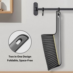Lumkew Small Broom and Dustpan Set, Hand Mini Dust-Pan 1 Piece, Gray