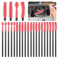 Sewing Machine Cleaning Brushes – 20 PCS Reusable Silicone Dense Rose Red