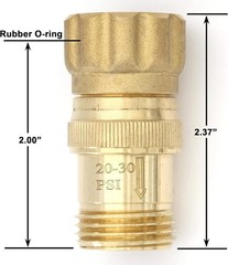 25 psi Water Pressure Reducer Regulator for Drip Irrigation System, Yellow