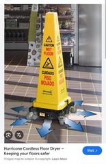 Hurricone Cordless Floor Dryer Dolly Without Safety Cone Hur6000