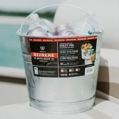 10 qt quart Heavy Duty Galvanized SteeL BUCKET rOund Pail BEHRENS 1210GS