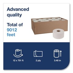 Tork 11020602 12/Carton 3.48″x751′ Sptic Safe, 2-Ply Jumbo Bath Tissue White New