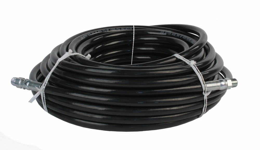 Schieffer 4000 PSI 3/8″ x 100′ Thermoplastic Sewer Jetter Hose 3/8″ Solid Swivel