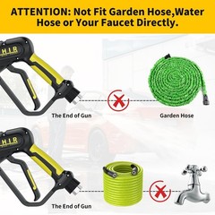 POHIR Pressure Washer Gun with Foam Cannon & 50ft Power Washer Hose, 3600PSI …