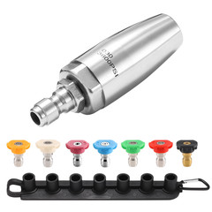 M MINGLE Turbo Nozzle Pressure Washer Set, 360° Rotating Stainless Steel…