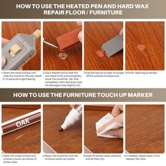 Laminate Floor Repair Kit, 6 Color Linoleum Hard Wax Touch B-6 Colors