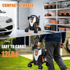 4500PSI Electric 2.8GPM High Pressure Washer w/ Anti-Tipping Technology 4 Nozzle