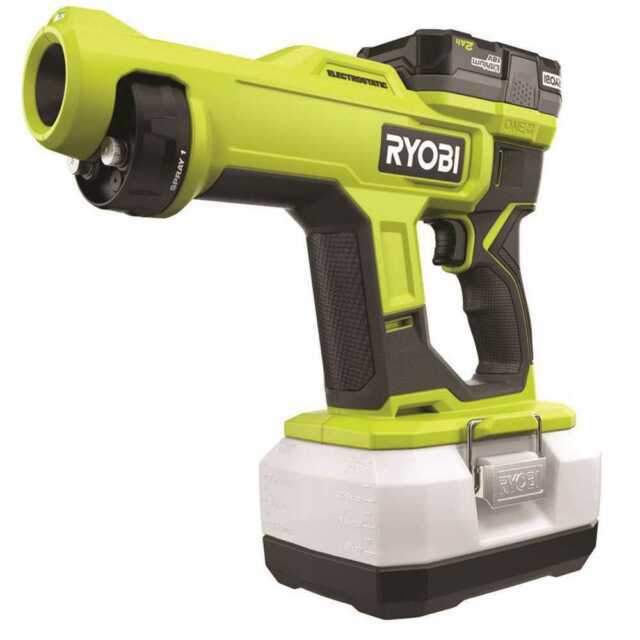 RYOBI 18V Cordless Handheld Electrostatic Disinfectant Sprayer Fogger TOOL ONLY