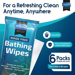 Body Wipes for adults bathing rinse free | Adult Wash 80 Count (Pack of 1)