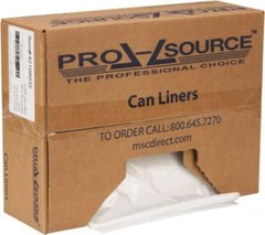 PRO-SOURCE 60 Gal 1.1 mil Heavy-Duty Trash Bag 38″ Wide x 58″ High, Hexene Re…