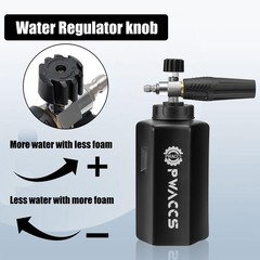 PWACCS Pressure Washer Foam Gun, Short Cannon Black