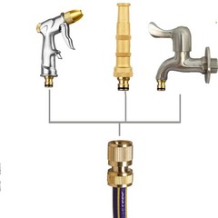 SHOWNEW Quick Connect Hose Fitting, Solid Brass Garden 5 Packs,