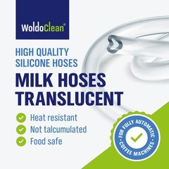 Milk hose set for Jura fully automatic coffee machines – with 3x 38cm, clear