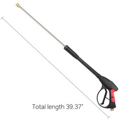 Sooprinse High Pressure Washer Gun Power Spray 4000psi with 19 gun, Black
