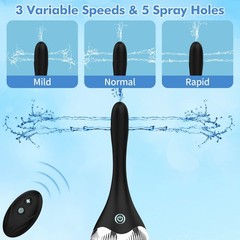 Automatic Electric Enema Bulb with 3 Speeds, Silicone Anal Transparent