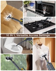 10-in-1 Steam Mop with Detachable Handheld Steamer, 350ml Tank, 10s Heat-Up, …