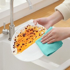 kickleen Microfiber Cleaning Cloth, Lint-Free Shop Towels Small, Blue