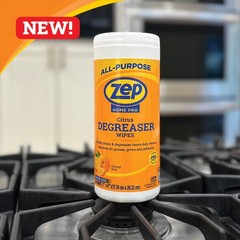 Zep Home Pro Citrus Degreaser Wipes 50 count- 50 Count (Pack of 1), White