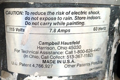 CAMPBELL HAUSFELD AIRLESS PAINT SPRAYER PAINT PRO CONTRACTOR 115 V 7.8 A 60 HZ